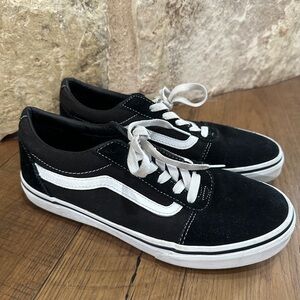 Vans Kids Classic Black and White Sneakers